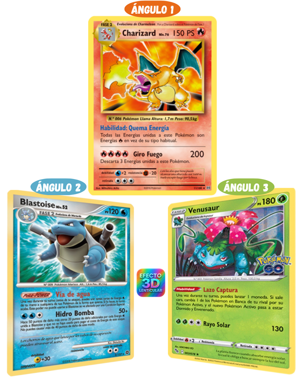 PÓSTER POKEMON LENTICULAR 3D (3 vistas)