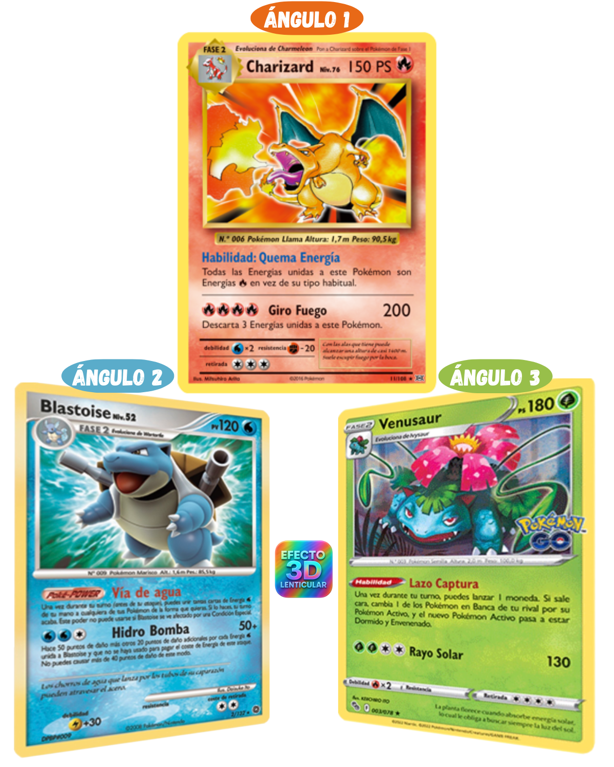 PÓSTER POKEMON LENTICULAR 3D (3 vistas)